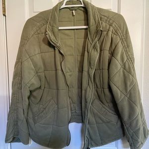 Free people dolman quilted knit jacket